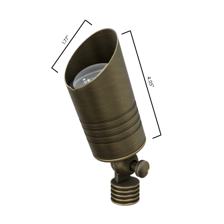 Outdoor Landscape Lighting LED 12V Low Voltage RAL8100 x20 Package Mini Brass Accent Light Low Voltage LED Outdoor Landscape Spotlight [FINAL SALE]
