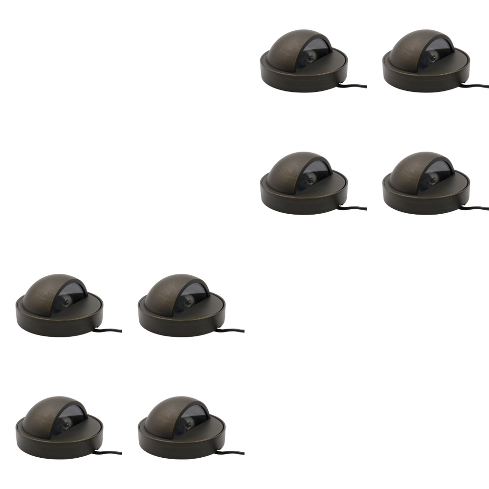Outdoor Landscape Lighting LED 12V Low Voltage DL01B with G4 3W 2700K 4x/8x/12x Package Solid Brass Round Surface Mount Deck Light Low Voltage Landscape Lighting 8 Pack