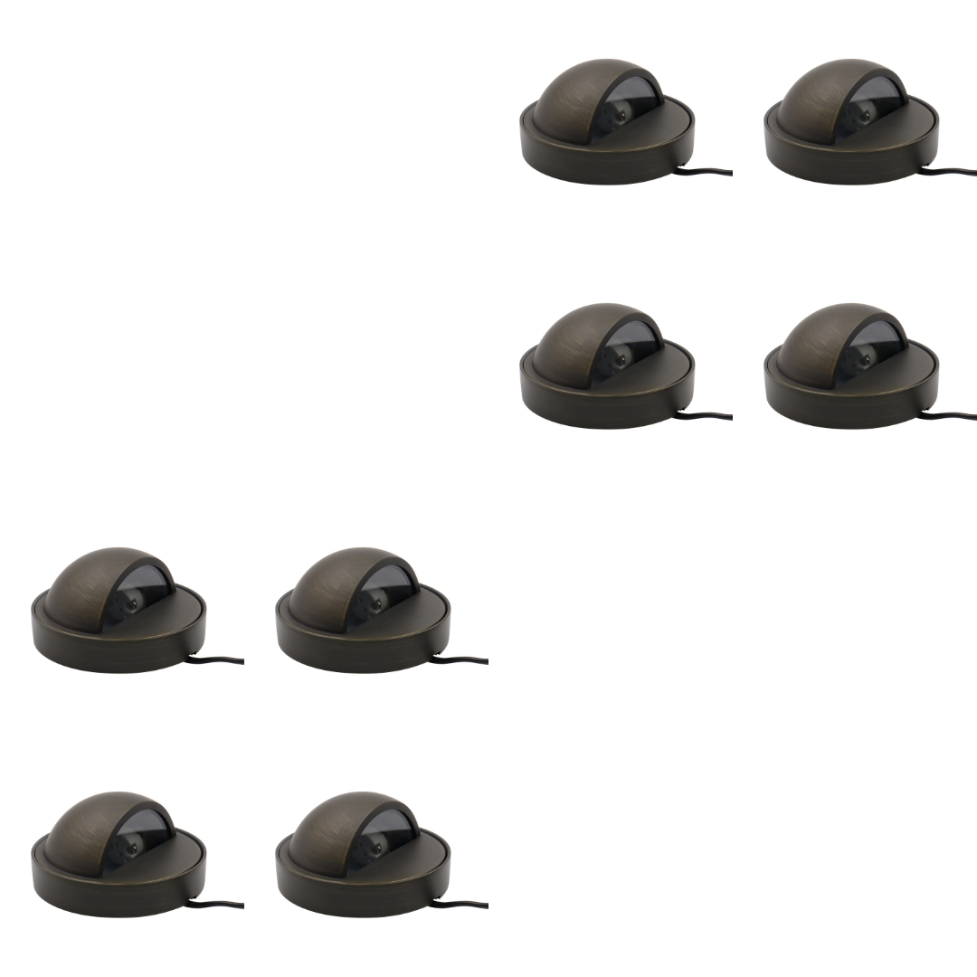 Outdoor Landscape Lighting LED 12V Low Voltage DL01B with G4 3W 2700K 4x/8x/12x Package Solid Brass Round Surface Mount Deck Light Low Voltage Landscape Lighting 8 Pack
