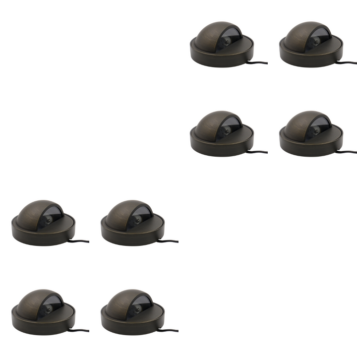 Outdoor Landscape Lighting LED 12V Low Voltage DL01B with G4 3W 2700K 4x/8x/12x Package Solid Brass Round Surface Mount Deck Light Low Voltage Landscape Lighting 8 Pack