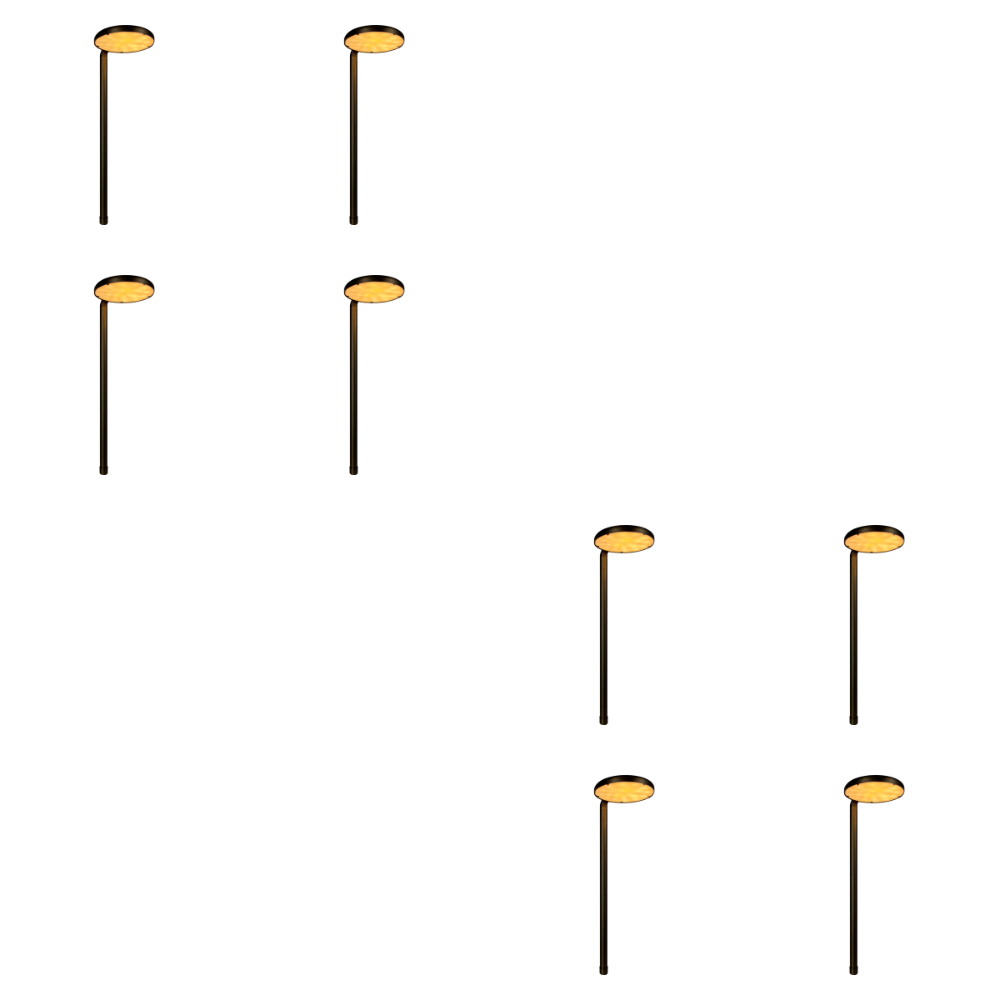 Outdoor Landscape Lighting LED 12V Low Voltage PLB27 4x/8x/12x Package Cast Brass Path and Area Light 4W 3000K Integrated LED 12V Low Voltage Pathway Outdoor Lighting Landscape Fixture 8 Pack