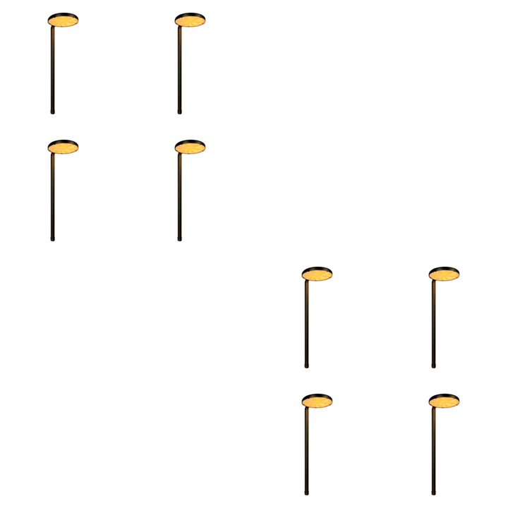 Outdoor Landscape Lighting LED 12V Low Voltage PLB27 4x/8x/12x Package Cast Brass Path and Area Light 4W 3000K Integrated LED 12V Low Voltage Pathway Outdoor Lighting Landscape Fixture 8 Pack