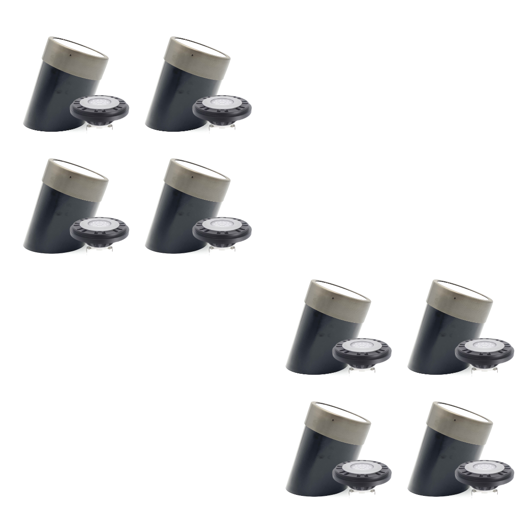 Outdoor Landscape Lighting LED 12V Low Voltage UNBP05 Rein Brown Brass Big In-Ground Well Light 4x/8x/12x PAR36 6W 2700K Package Low Voltage Outdoor Lighting 8 Pack