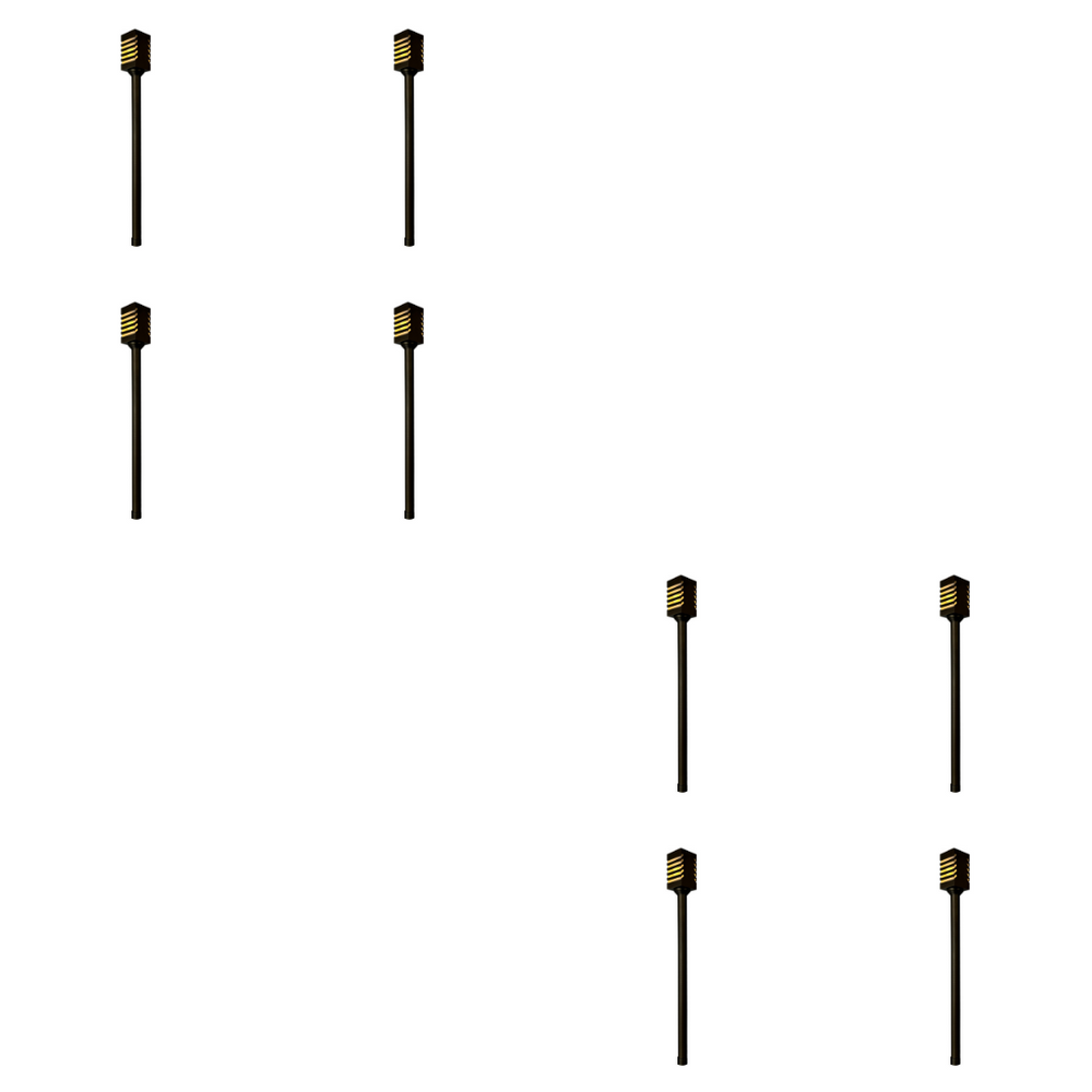 Outdoor Landscape Lighting LED 12V Low Voltage PLB24 4x/8x/12x Package Cast Brass Path and Area Light LED 12V Low Voltage Pathway Outdoor Lighting Landscape Fixture with G4 3W 3000K Bulb 8 Pack