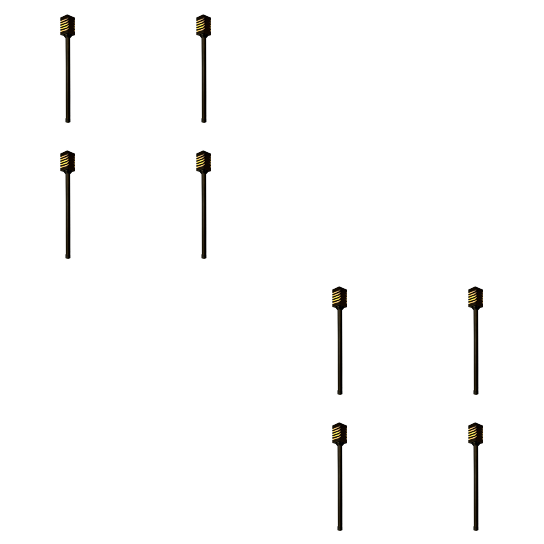 Outdoor Landscape Lighting LED 12V Low Voltage PLB24 4x/8x/12x Package Cast Brass Path and Area Light LED 12V Low Voltage Pathway Outdoor Lighting Landscape Fixture with G4 3W 3000K Bulb 8 Pack