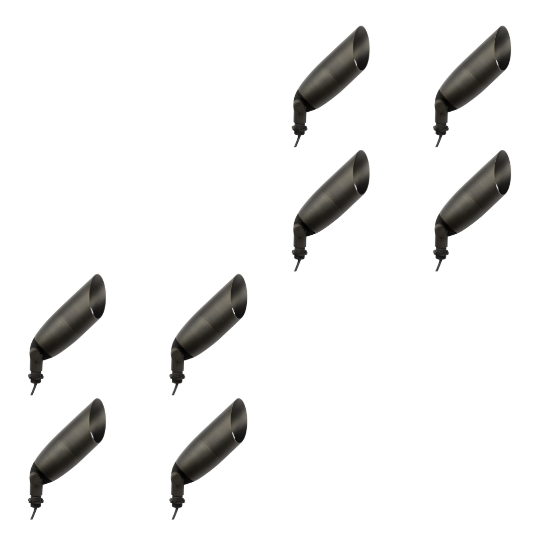 Outdoor Landscape Lighting LED 12V Low Voltage AL15B with MR16 5W 3000K 4x/8x/12x Package Low Voltage Brass Directional Spotlight Outdoor Landscape Lighting 8 Pack