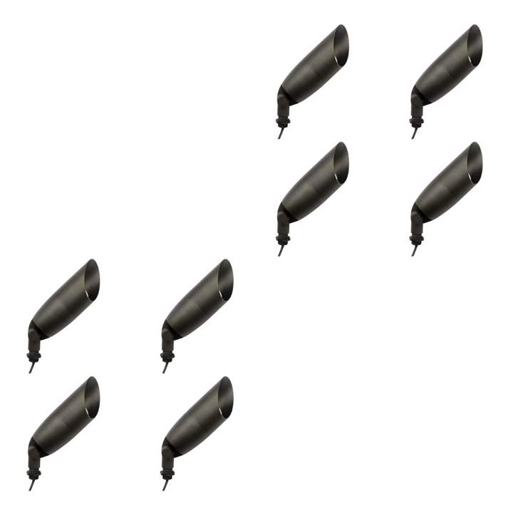 Outdoor Landscape Lighting LED 12V Low Voltage AL15B with MR16 5W 3000K 4x/8x/12x Package Low Voltage Brass Directional Spotlight Outdoor Landscape Lighting 8 Pack