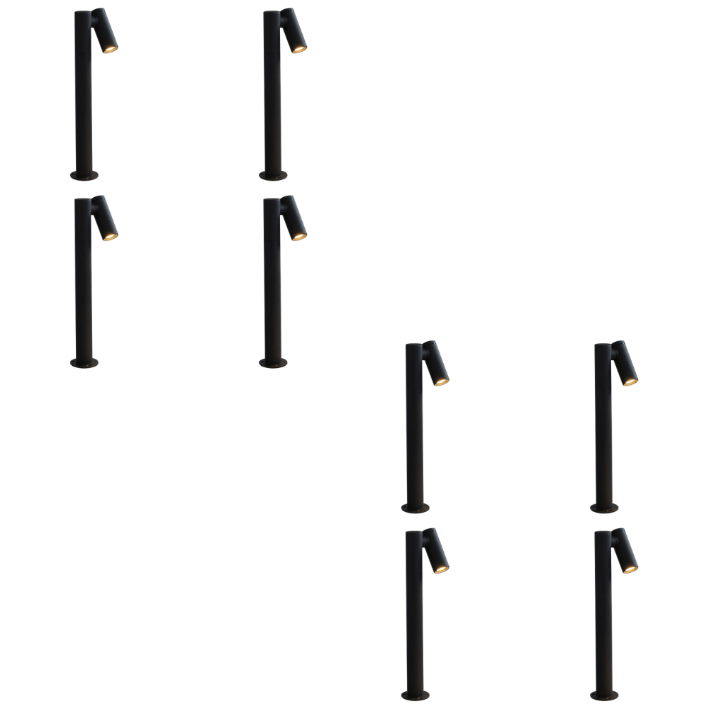 Outdoor Landscape Lighting LED 12V Low Voltage CDPA70 4x/8x/12x Package 3W 3000K Warm White Integrated LED Adjustable Directional Bollard Path Light Low Voltage Outdoor Landscape Lighting 8 Pack