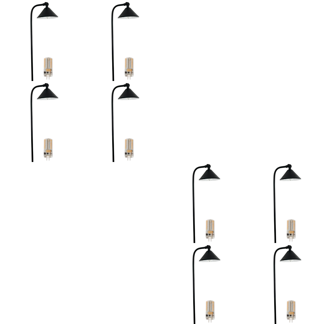 Outdoor Landscape Lighting LED 12V Low Voltage BPLP07 Tulay Bell Brass Path Light 4x/8x/12x G4 2W Dimmable 2700K Package Low Voltage Landscape Lighting 8 Pack Black
