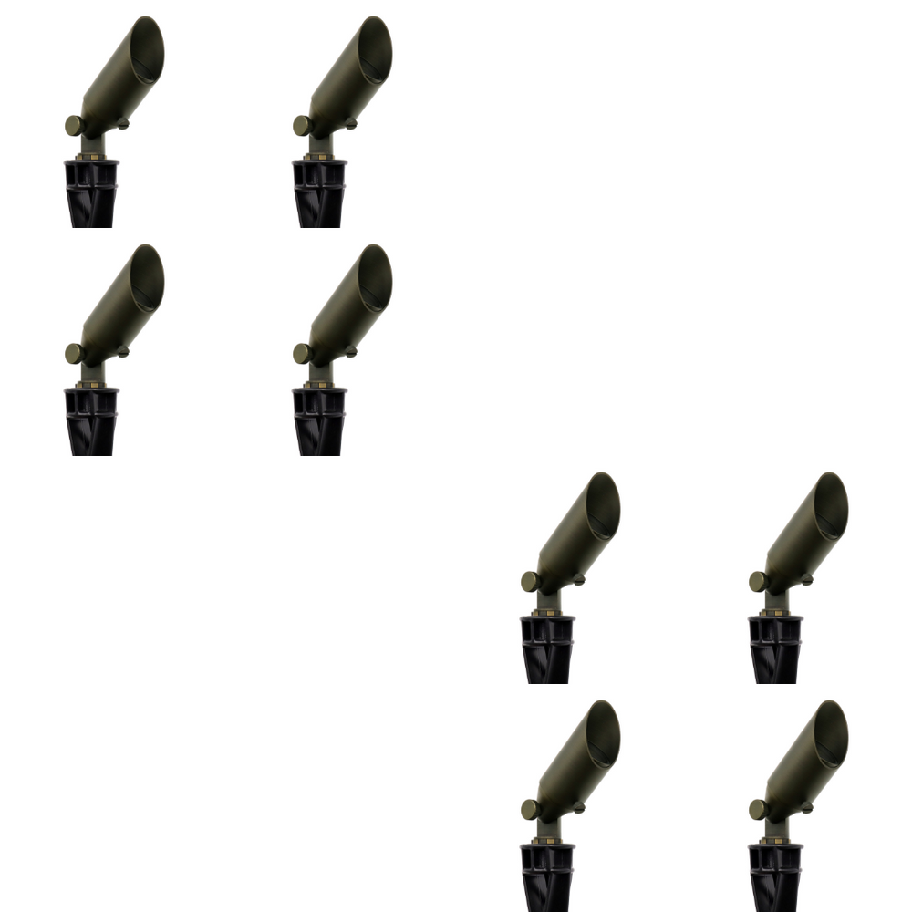 Outdoor Landscape Lighting LED 12V Low Voltage AL13B with MR11 2.5W 3000K 4x/8x/12x Package Low Voltage Mini Brass Adjustable Directional Spot Light Outdoor Landscape Lighting 8 Pack