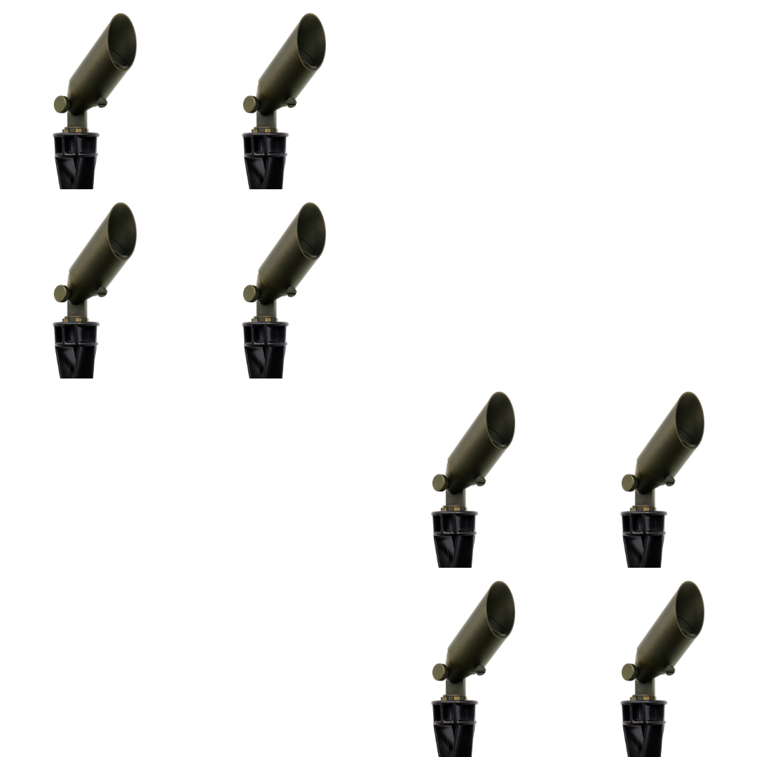 Outdoor Landscape Lighting LED 12V Low Voltage AL13B with MR11 2.5W 3000K 4x/8x/12x Package Low Voltage Mini Brass Adjustable Directional Spot Light Outdoor Landscape Lighting 8 Pack