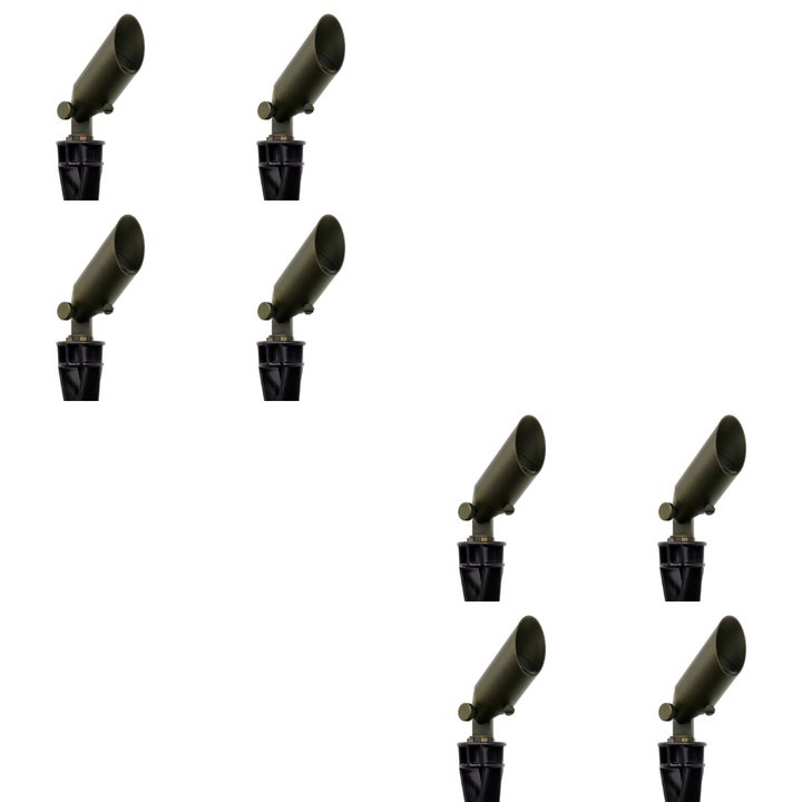 Outdoor Landscape Lighting LED 12V Low Voltage AL13B with MR11 2.5W 3000K 4x/8x/12x Package Low Voltage Mini Brass Adjustable Directional Spot Light Outdoor Landscape Lighting 8 Pack