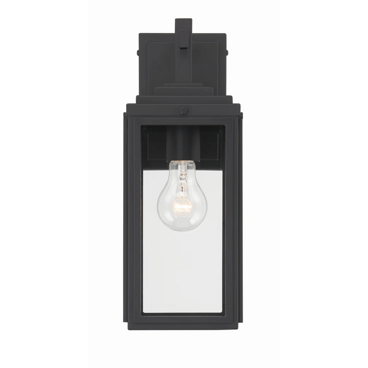 Outdoor Landscape Lighting LED 12V Low Voltage Byron 1 Light Outdoor Sconce 5.25"x14" Stainless Steel and Clear Glass Matte Black Finish 120V 1 E26 Medium Base LED Bulb Socket for Patio, Garden, Exterior Walls