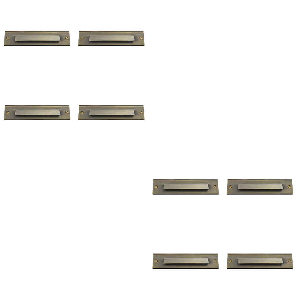Outdoor Landscape Lighting LED 12V Low Voltage STB16 4x/8x/12x Package 2W LED Cast Brass 12V Low Voltage Surface Mounted Slim Horizontal Outdoor & Indoor 7.37" Step Light 8 Pack Natural Brass