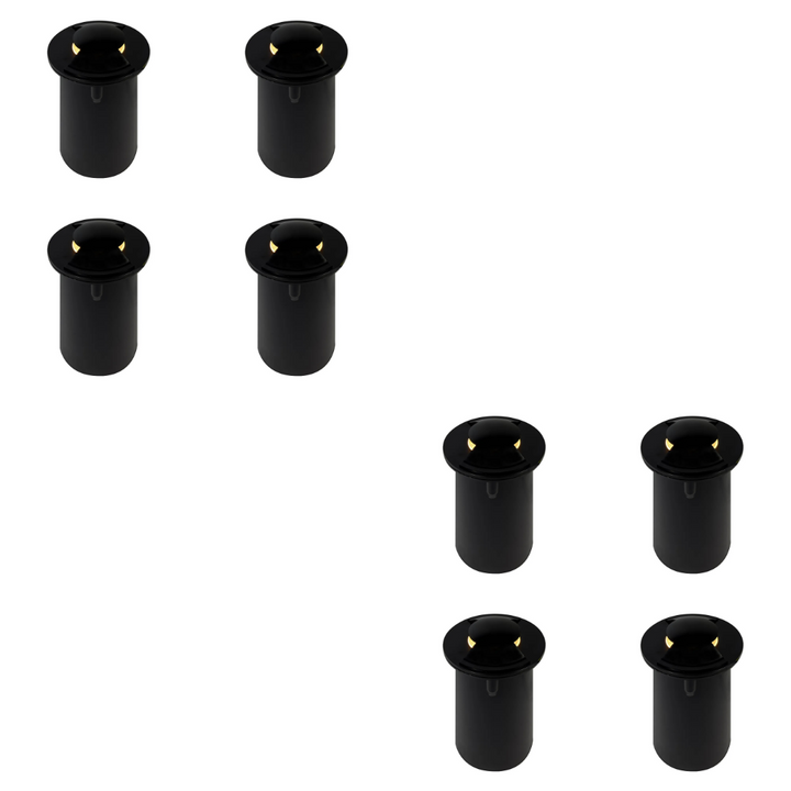 Outdoor Landscape Lighting LED 12V Low Voltage UNS04 4x/8x/12x Package Stainless Steel Bi Directional Two Slit In-Ground 12V Low Voltage LED In Ground Landscape Lighting with MR16 5W 3000K Bulb 8 Pack Black