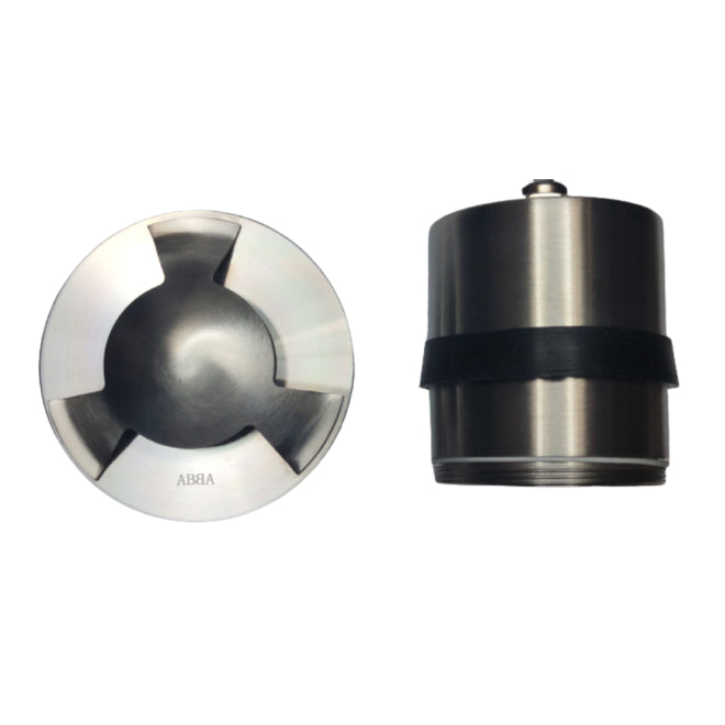Outdoor Landscape Lighting LED 12V Low Voltage UNS05 Stainless Steel Tri Directional Three Slit In-Ground 12V Low Voltage LED In Ground Landscape Lighting Lamp Ready MR16 Socket