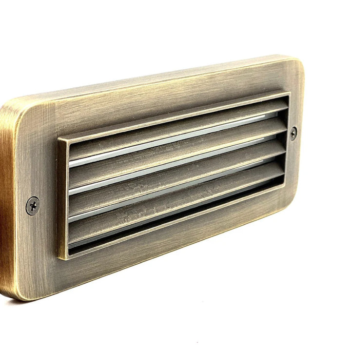 Outdoor Landscape Lighting LED 12V Low Voltage STBP02 Mortirolo Brass Deck Light Integrated LED 4W 2700K Low Voltage Landscape Lighting