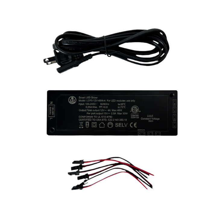 Outdoor Landscape Lighting LED 12V Low Voltage TSDC48 – Heavy Duty 12V DC 48W Low Voltage Transformer for LED Modules