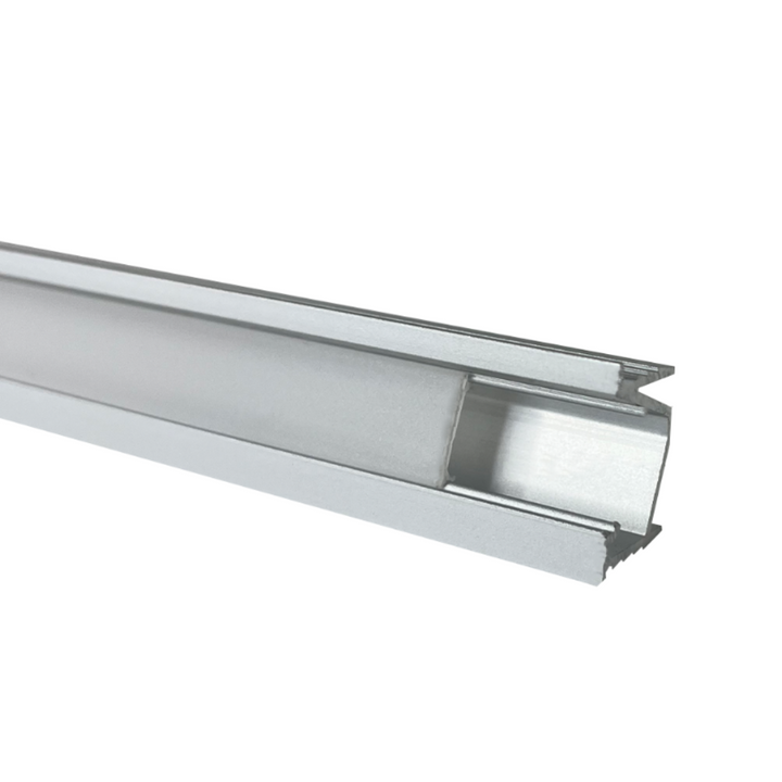 Outdoor Landscape Lighting LED 12V Low Voltage AP42 8 ft Aluminum Channel 0.78″ (W) x .0.45″ (H) for LED Strip Light with Cover and End Caps | 25 Pack Silver