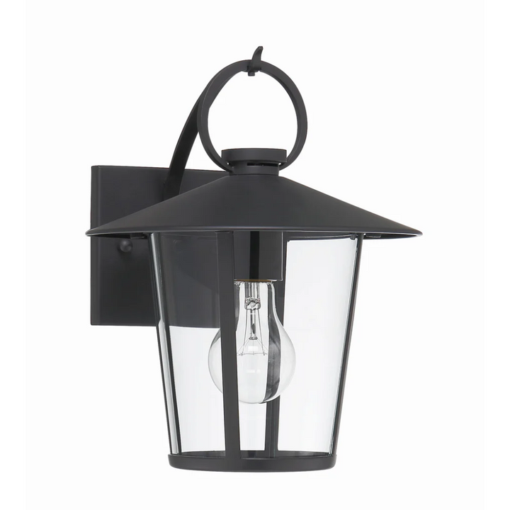 Outdoor Landscape Lighting LED 12V Low Voltage Andover 1 Light Outdoor Sconce 9"x11" Stainless Steel and Clear Glass Black Matte Finish 120V 1 E26 Medium Base LED Bulb Socket for Patio, Garden, Exterior Walls