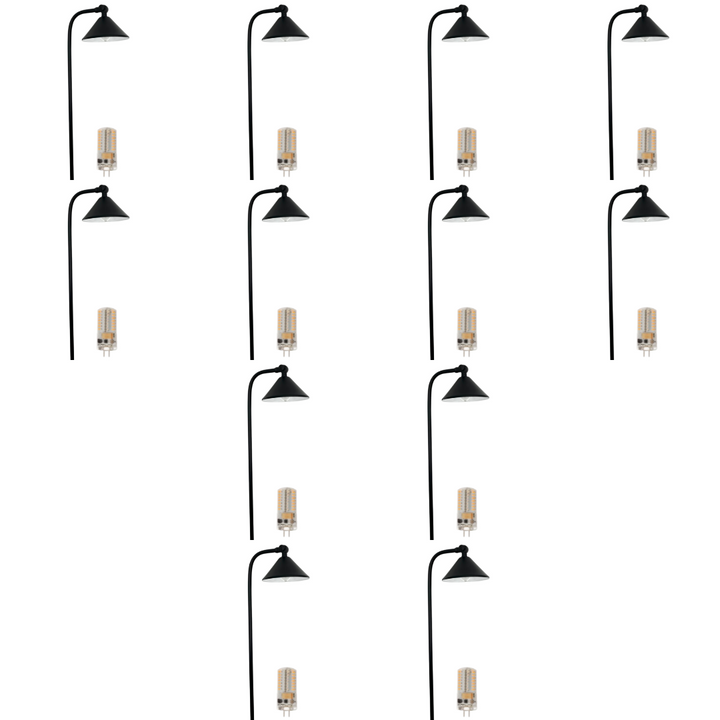 Outdoor Landscape Lighting LED 12V Low Voltage BPLP07 Tulay Bell Brass Path Light 4x/8x/12x G4 2W Dimmable 2700K Package Low Voltage Landscape Lighting 12 Pack Black