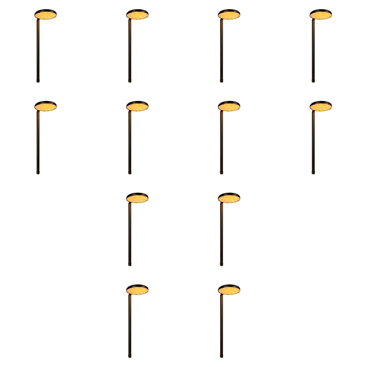 Outdoor Landscape Lighting LED 12V Low Voltage PLB27 4x/8x/12x Package Cast Brass Path and Area Light 4W 3000K Integrated LED 12V Low Voltage Pathway Outdoor Lighting Landscape Fixture 12 Pack