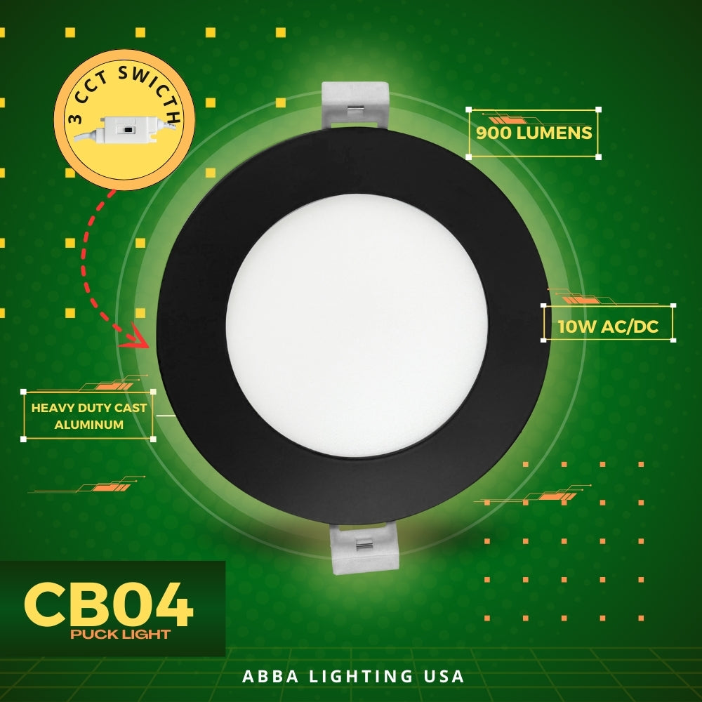 Outdoor Landscape Lighting LED 12V Low Voltage CB04 Cast Aluminum Slim Panel Light | 10W 3CCT Dimmable Integrated LED 12V AC/DC Low Voltage Down Light