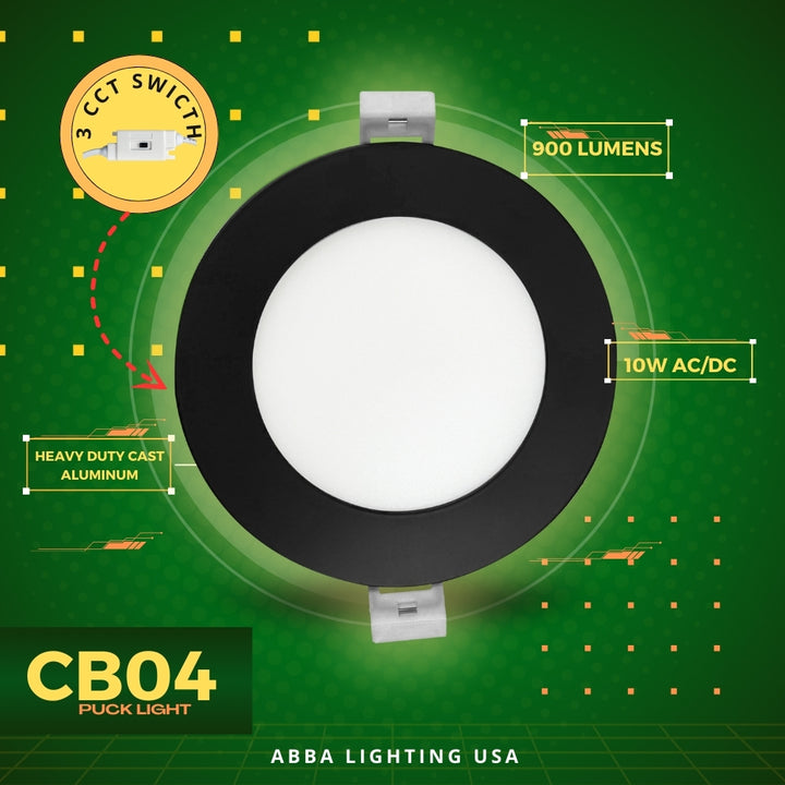 Outdoor Landscape Lighting LED 12V Low Voltage CB04 Cast Aluminum Slim Panel Light | 10W 3CCT Dimmable Integrated LED 12V AC/DC Low Voltage Down Light