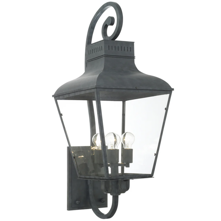 Outdoor Landscape Lighting LED 12V Low Voltage Dumont 4 Light Outdoor Sconce 14.5"x38.75" Stainless Steel and Clear Glass Graphite Metal Finish 120V 4 E26 Medium Base LED Bulb Socket for Patio, Garden, Exterior Walls