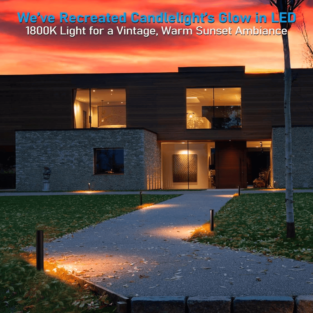 Outdoor Landscape Lighting LED 12V Low Voltage ALP16 6- and 12-Pack 5W 5CCT 1800K/2700K/3500K/4000K/5000K Integrated LED Landscape Pathway Light Package, 12V Low Voltage Side Lit Path Lights