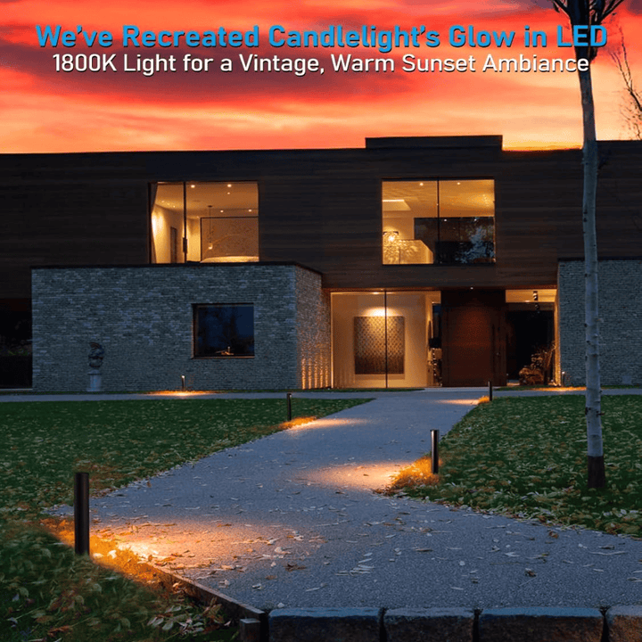 Outdoor Landscape Lighting LED 12V Low Voltage ALP16 6- and 12-Pack 5W 5CCT 1800K/2700K/3500K/4000K/5000K Integrated LED Landscape Pathway Light Package, 12V Low Voltage Side Lit Path Lights