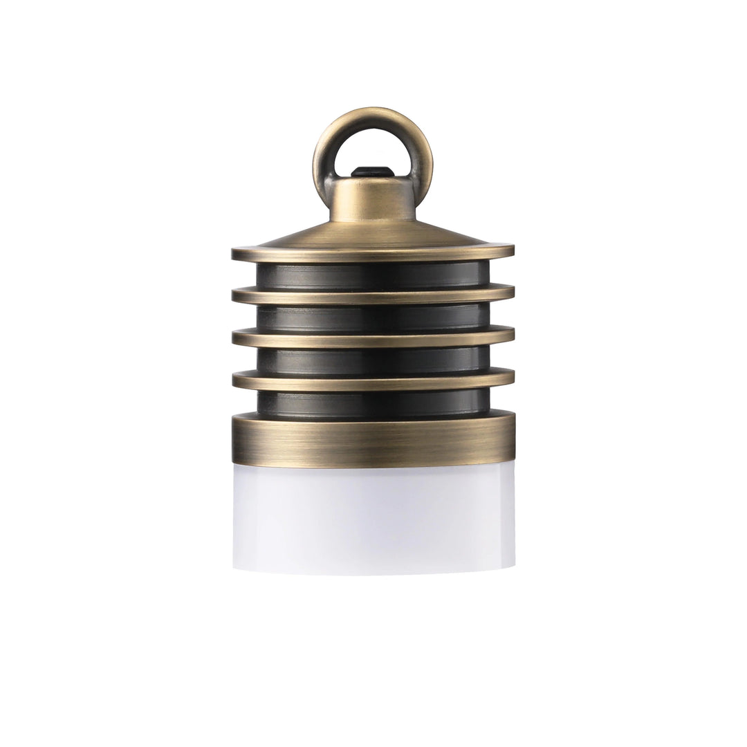 Outdoor Landscape Lighting LED 12V Low Voltage HLA01 Calvo Low Voltage Brass Yellow Cylinder Pendant 4.5W 2700K Integrated LED Aluminum Light Hanging Patio Light
