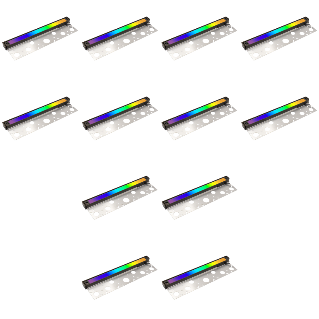 Outdoor Landscape Lighting LED 12V Low Voltage HL12B04R 4x/8x/12x Package Solid Brass RGBW Bluetooth Control Integrated LED Hardscape Light Low Voltage Landscape Lighting 12 Pack