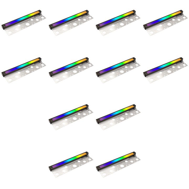 Outdoor Landscape Lighting LED 12V Low Voltage HL12B04R 4x/8x/12x Package Solid Brass RGBW Bluetooth Control Integrated LED Hardscape Light Low Voltage Landscape Lighting 12 Pack