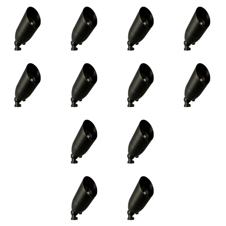 Outdoor Landscape Lighting LED 12V Low Voltage SPB14 4x/8x/12x Package 12V Low Voltage LED Outdoor Landscape Brass Spotlight MR16 5W 3000K Bulb Dark Brass 12 Pack