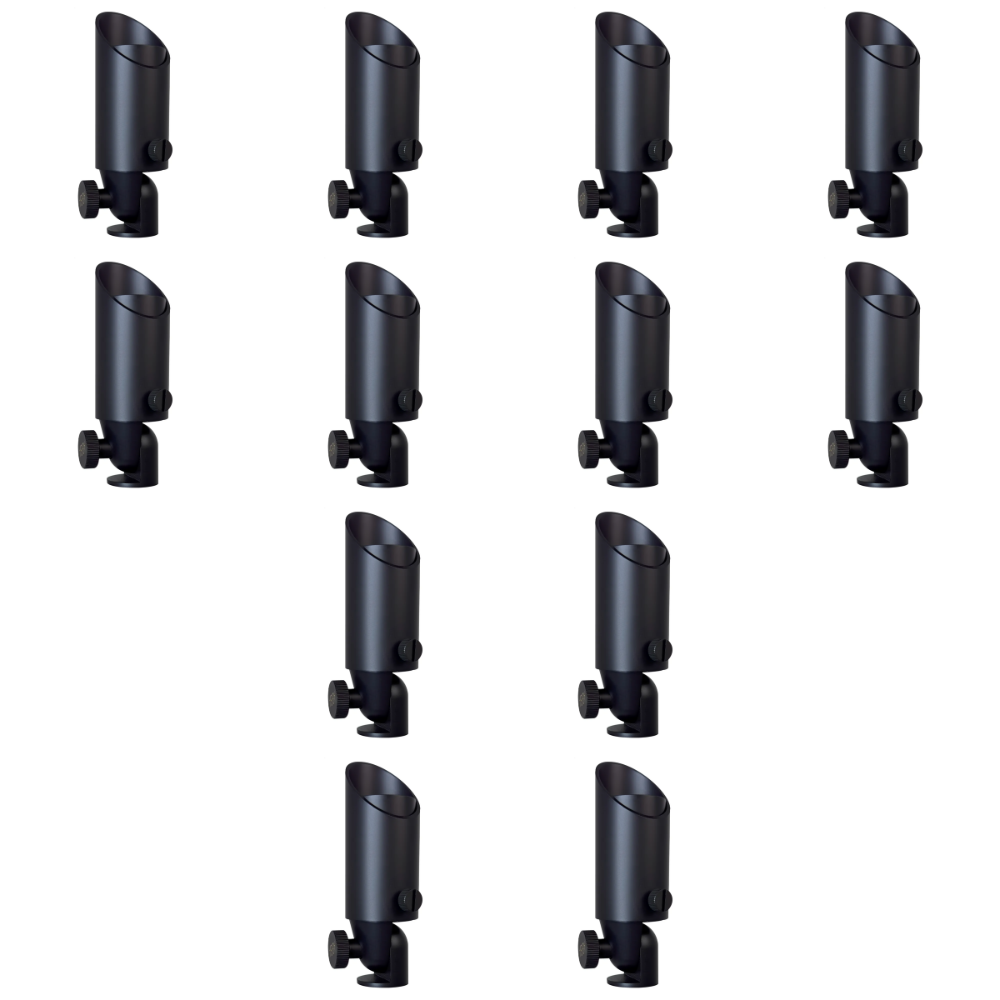 Outdoor Landscape Lighting LED 12V Low Voltage SPB08 4x/8x/12x Package 5W 3000K Warm White Integrated LED Brass Spotlight 12V Low Voltage Small Directional Bullet Light Outdoor Landscape 12 Pack Dark Brass