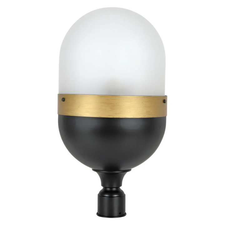 Outdoor Landscape Lighting LED 12V Low Voltage Brian Patrick Flynn Capsule 3 Light Outdoor Post Light 12.25"x23.25" Stainless Steel and Glass Matte Black with Textured Gold Finish 120V 3 E26 Medium Base LED Bulb Sockets Casual Farmhouse Lantern for Patio, Garden, Exterior Posts