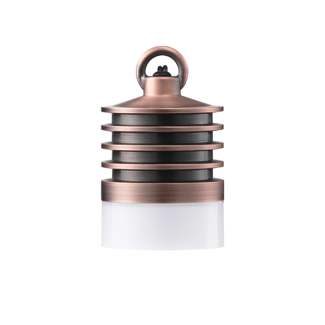 Outdoor Landscape Lighting LED 12V Low Voltage HLA03 Calvo Low Voltage Red Bronze Cylinder Pendant 4.5W 2700K Integrated LED Aluminum Light Hanging Patio Light
