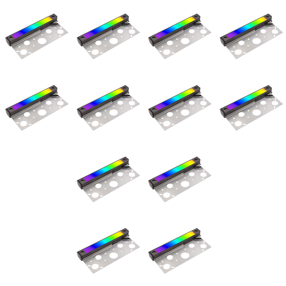 Outdoor Landscape Lighting LED 12V Low Voltage HL7A03R 4x/8x/12x Package 3W 7" Aluminum Integrated Bluetooth-Controlled RGB + CCT LED Hardscape Light Low Voltage Landscape Lighting 12 Pack
