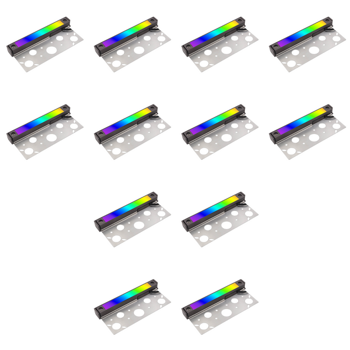 Outdoor Landscape Lighting LED 12V Low Voltage HL7A03R 4x/8x/12x Package 3W 7" Aluminum Integrated Bluetooth-Controlled RGB + CCT LED Hardscape Light Low Voltage Landscape Lighting 12 Pack