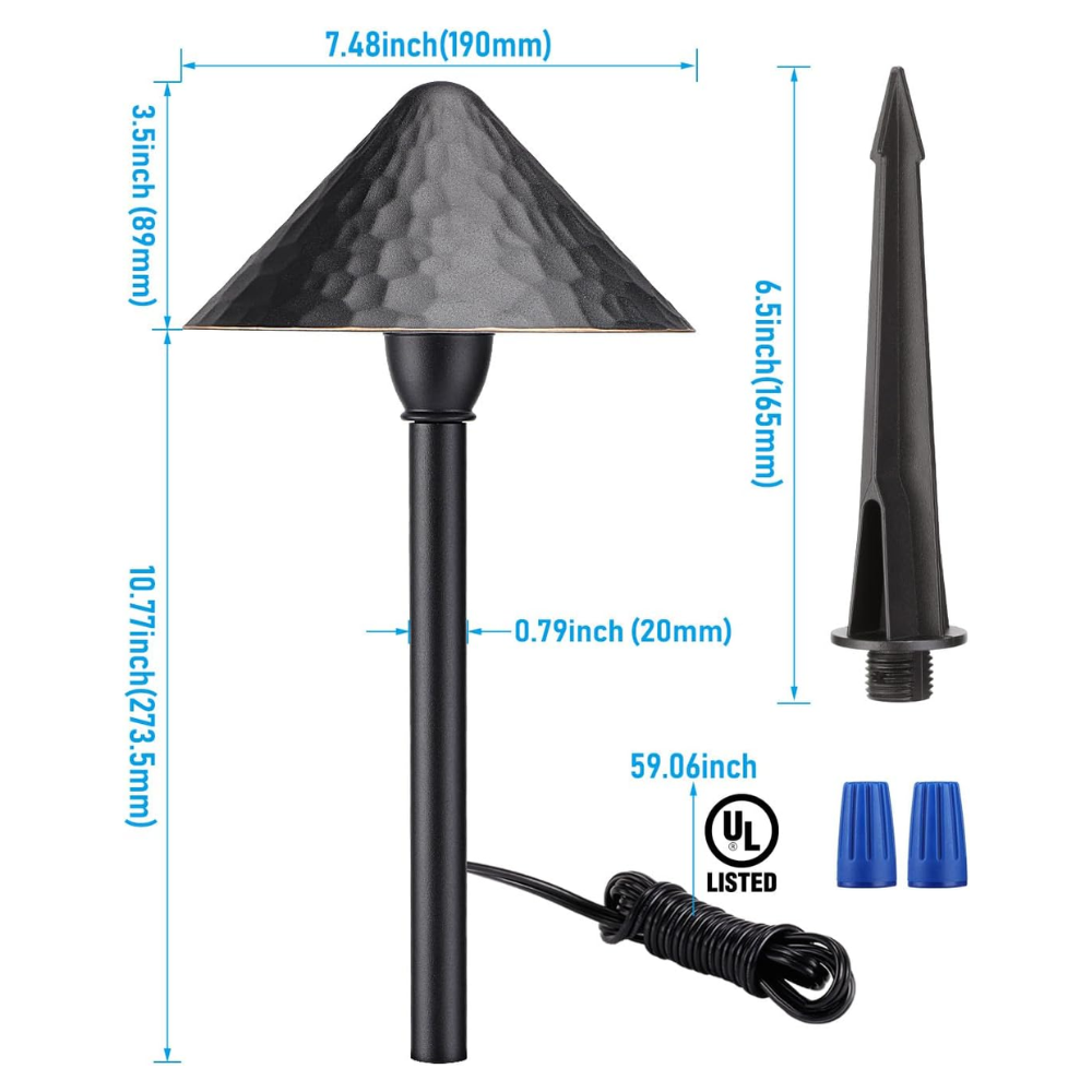 Outdoor Landscape Lighting LED 12V Low Voltage ALP49 4- and 12-Pack 3W 3000K Warm White Integrated LED Low Voltage Cast Aluminum Landscape Pathway Lights Package, Driveway Walkway Light