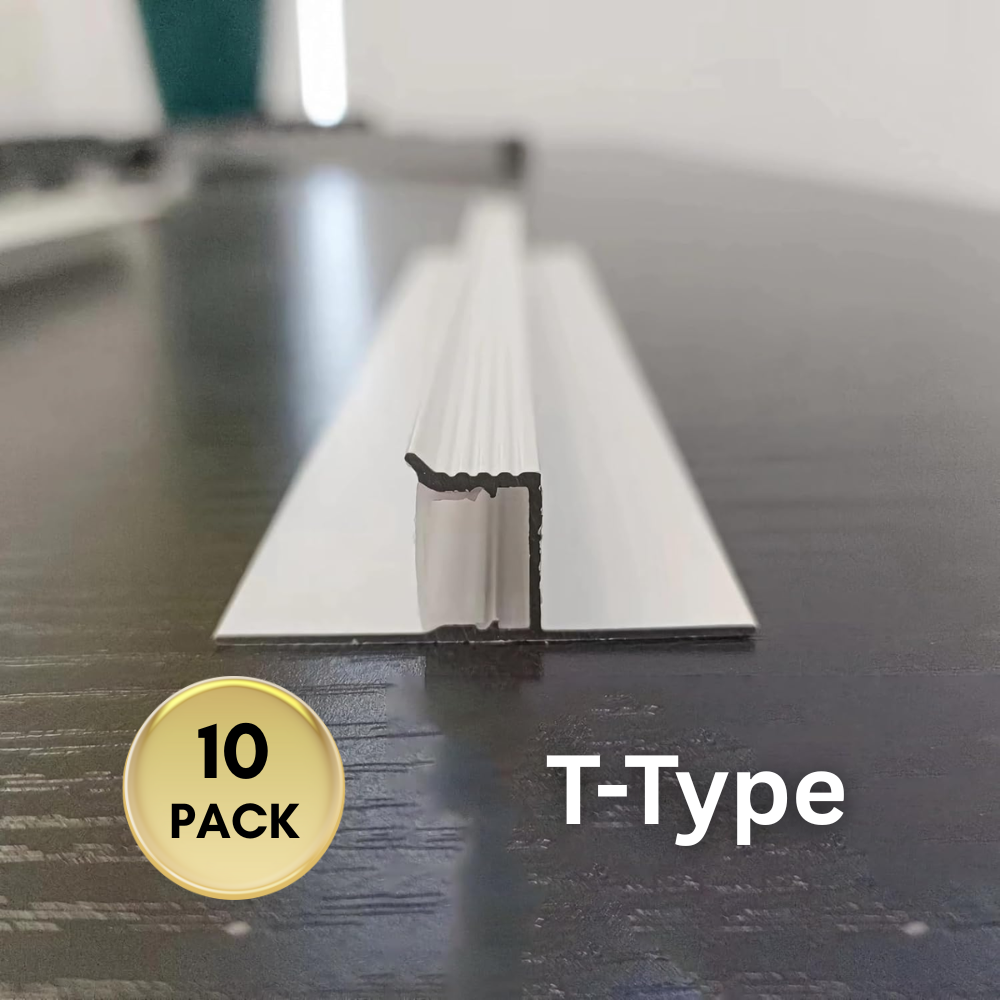 Outdoor Landscape Lighting LED 12V Low Voltage AC16 Suspended Ceiling T-Type Aluminum Channel with 3.3FT/1M For Max Inner 9.6mm Width LED Strip Lights Pack of 5/10/20 10 Pack of 3.3ft (1M) White
