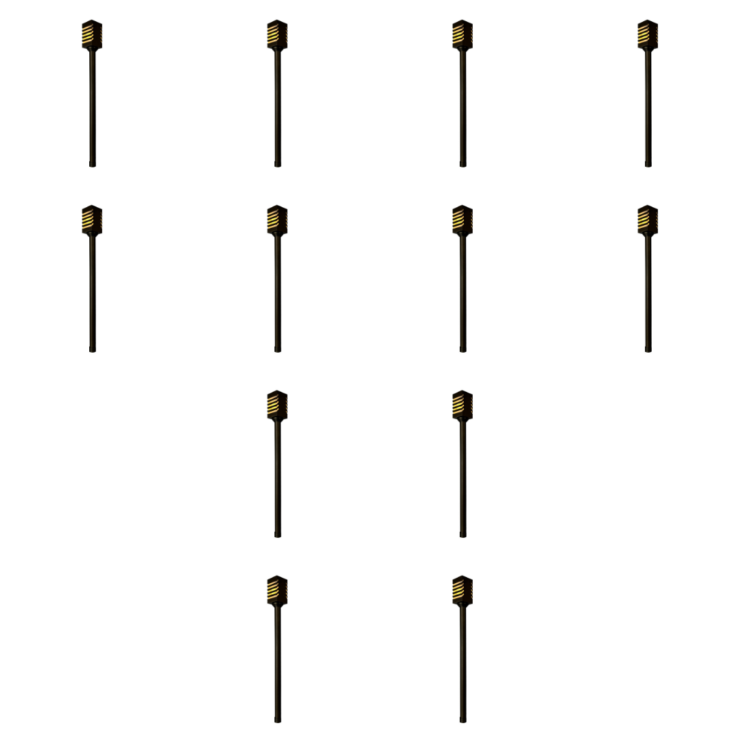 Outdoor Landscape Lighting LED 12V Low Voltage PLB24 4x/8x/12x Package Cast Brass Path and Area Light LED 12V Low Voltage Pathway Outdoor Lighting Landscape Fixture with G4 3W 3000K Bulb 12 Pack