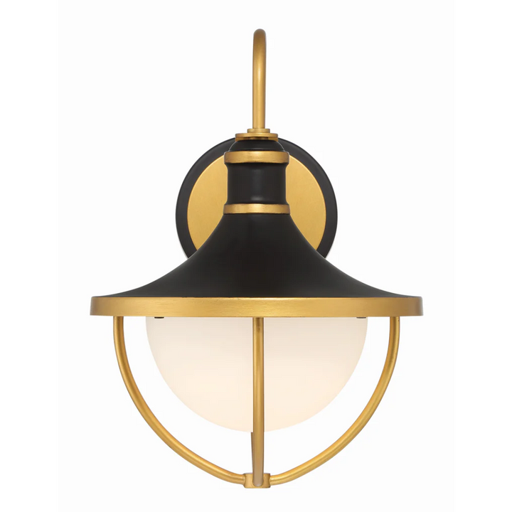 Outdoor Landscape Lighting LED 12V Low Voltage Atlas 1 Light Outdoor Sconce 9.75"x13.5" Stainless Steel and Glass Matte Black with Textured Gold Finish 120V 1 E26 Medium Base LED Bulb Socket for Patio, Garden, Exterior Walls
