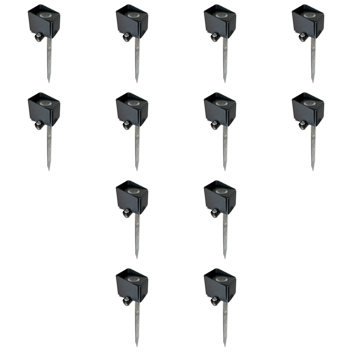 Outdoor Landscape Lighting LED 12V Low Voltage STB22 4x/8x/12x Package 3W 3000K 240LM Cast Brass LED Mini Step Light with Stainless Steel Stake 12V Low Voltage Landscape Lighting 12 Pack