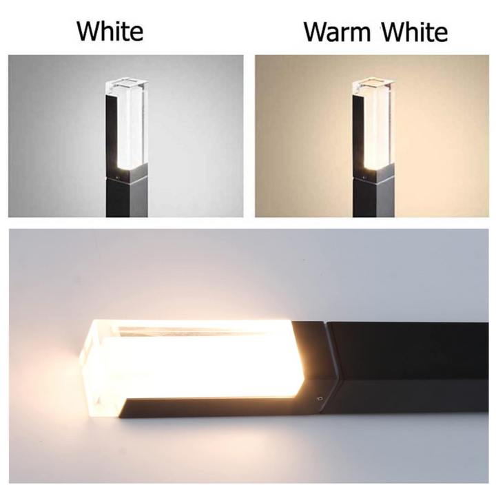 Outdoor Landscape Lighting LED 12V Low Voltage ALPL01 4-Pack 7W LED Line Voltage Bollard Landscape Light | High Voltage Path Light Waterproof