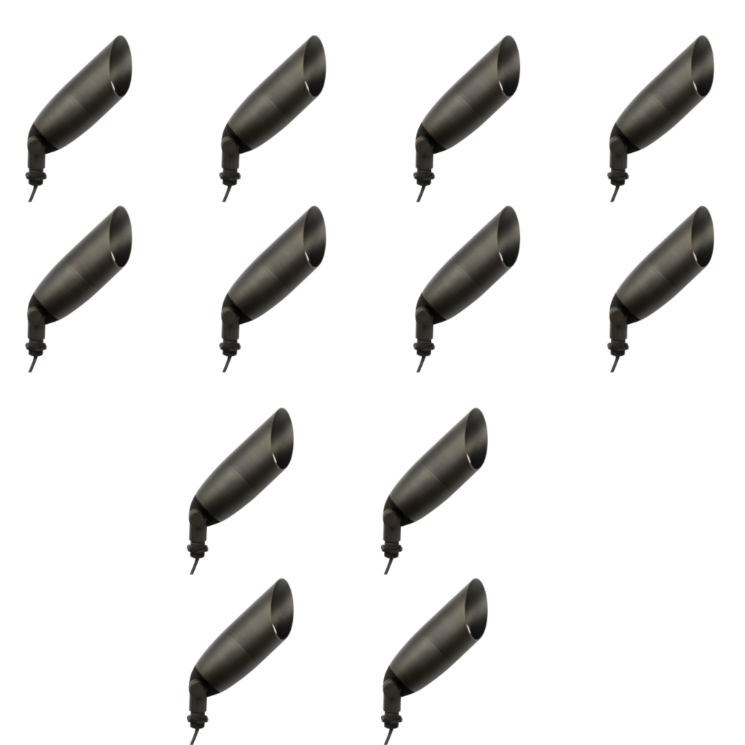 Outdoor Landscape Lighting LED 12V Low Voltage AL15B with MR16 5W 3000K 4x/8x/12x Package Low Voltage Brass Directional Spotlight Outdoor Landscape Lighting 12 Pack