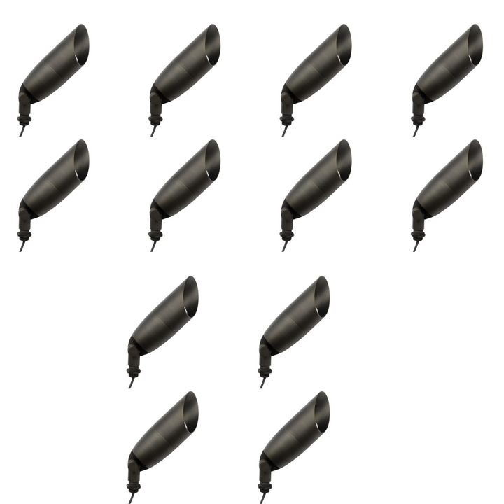 Outdoor Landscape Lighting LED 12V Low Voltage AL15B with MR16 5W 3000K 4x/8x/12x Package Low Voltage Brass Directional Spotlight Outdoor Landscape Lighting 12 Pack