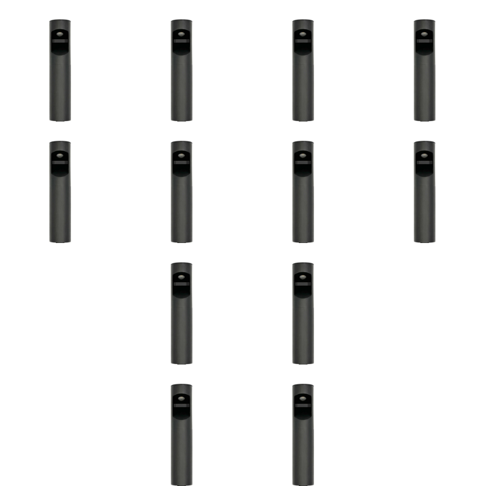 Outdoor Landscape Lighting LED 12V Low Voltage BPLP02 Boyd Brass Bollard 4x/8x/12x 4W 3000K Integrated LED Low Voltage Driveway Light Outdoor Landscape Lighting Black Brass 12 Pack