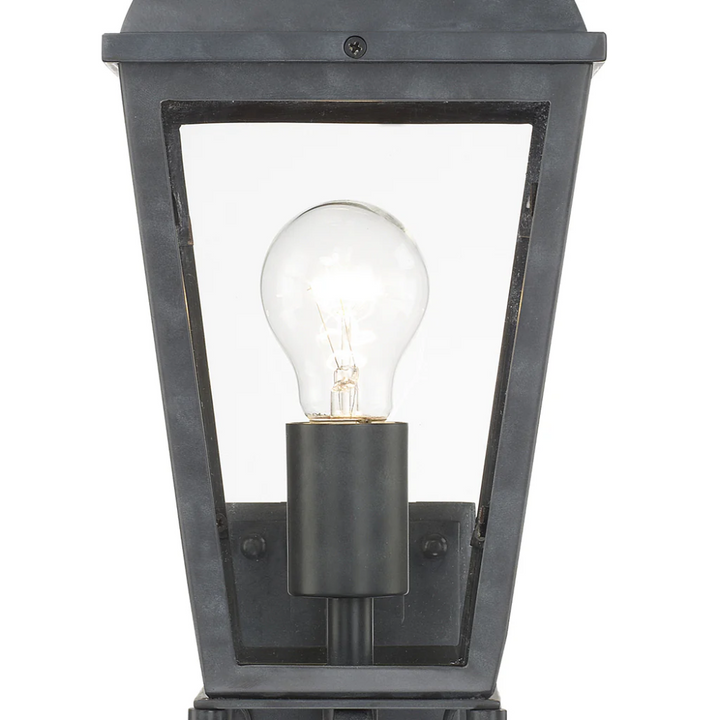 Outdoor Landscape Lighting LED 12V Low Voltage Dumont 1 Light Outdoor Sconce 6.75"x17.5" Stainless Steel and Clear Glass Graphite Metal Finish 120V 1 E26 Medium Base LED Bulb Socket for Patio, Garden, Exterior Walls